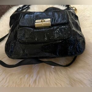Vintage Coach Black Leather Handbag